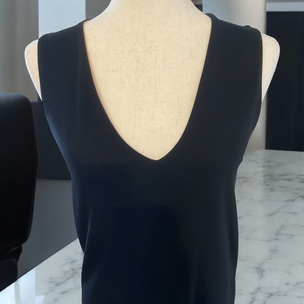 SOLD💖 Donna Karan Long Black Knit Sheath with
V-Neck and Side Slit NWT - Picture 11 of 16